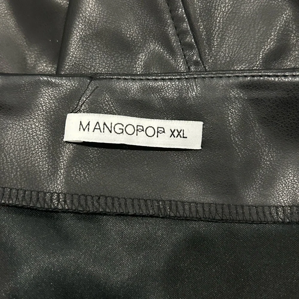 Vegan Leather Punk Goth Mini Skirt Mangopop whimseygoth grunge steampunk Sz XXL